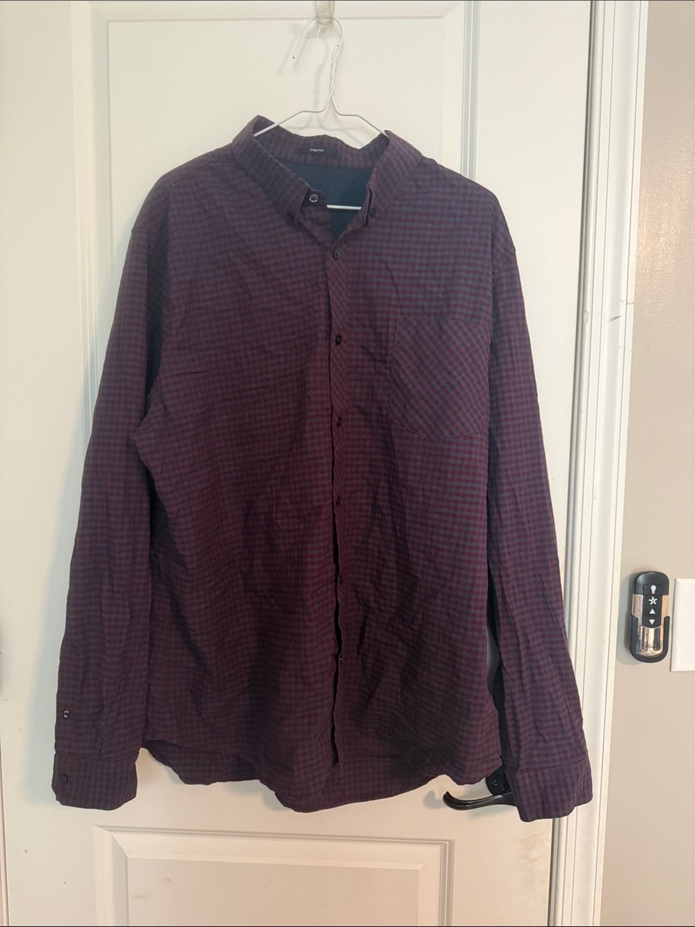 Ben Sherman Burgundy Check Long-Sleeve Button-Down Shirt